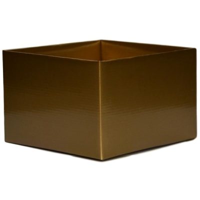 #6 Large Flower Box – Gloss – 220Mm X 220Mm X 140Mmh / Gold  |  Posy Boxes Gift Packaging Posy Boxes