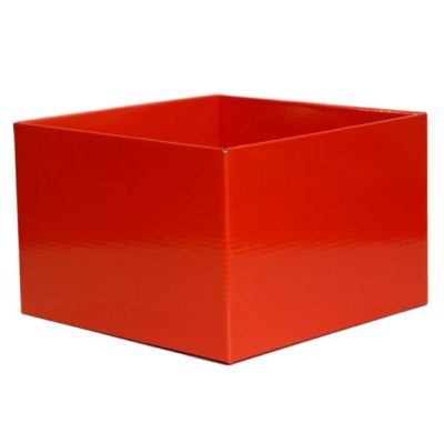 #6 Large Flower Box – Gloss – 220Mm X 220Mm X 140Mmh / Red  |  Posy Boxes Gift Packaging Posy Boxes