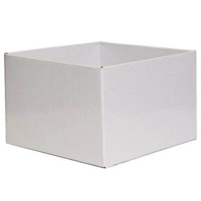 #6 Large Flower Box – Gloss – 220Mm X 220Mm X 140Mmh / White  |  Posy Boxes Gift Packaging Posy Boxes