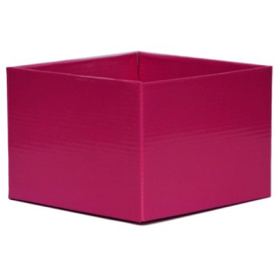 #6A Medium Flower Box – Gloss – 17Cm X 17Cm X 12Cmh / Cerise  |  Posy Boxes Gift Packaging Cerise