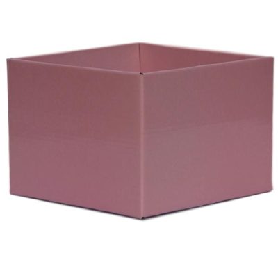 #6A Medium Flower Box – Gloss – 17Cm X 17Cm X 12Cmh / Light Pink  |  Posy Boxes Gift Packaging Lt Pink