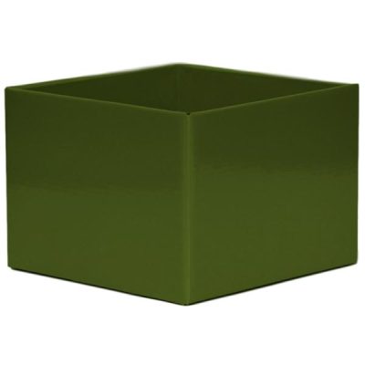 #6A Medium Flower Box – Gloss – 17Cm X 17Cm X 12Cmh / Olive  |  Posy Boxes Gift Packaging Olive