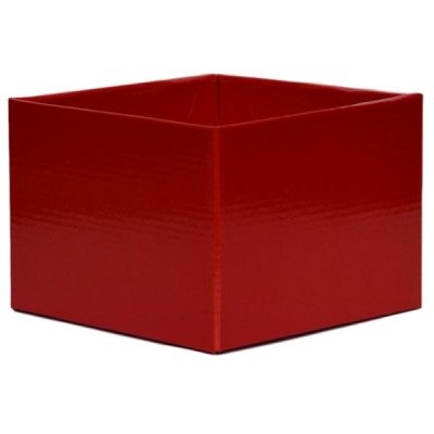 #6A Medium Flower Box – Gloss – 17Cm X 17Cm X 12Cmh / Red  |  Posy Boxes Gift Packaging Posy Boxes