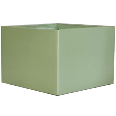 #6A Medium Flower Box – Gloss – 17Cm X 17Cm X 12Cmh / Sage  |  Posy Boxes Gift Packaging Posy Boxes