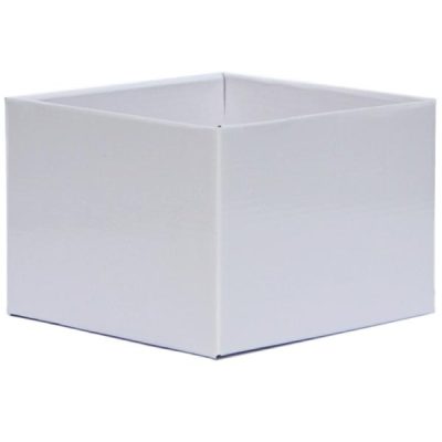 #6A Medium Flower Box – Gloss – 17Cm X 17Cm X 12Cmh / White  |  Posy Boxes Gift Packaging Posy Boxes