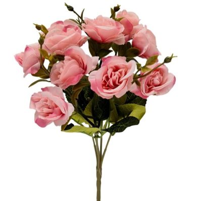 Adela Rose Bush – 32Cml / Light Pink  |  Artificial Roses Artificial Budget Range Artificial Budget Range