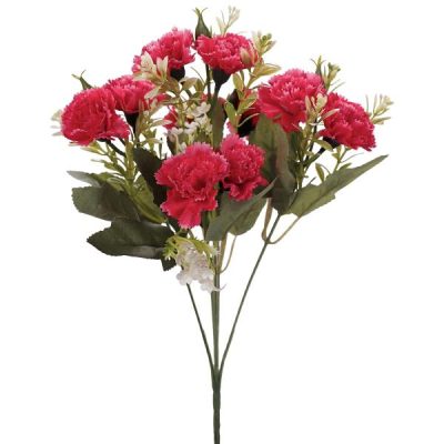 Artificial Carnation Bush – 31Cml / Dark Pink  |  Artificial Budget Range Artificial Budget Range Artificial Budget Range