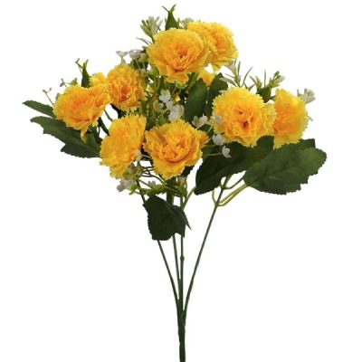 Artificial Carnation Bush – 31Cml / Yellow  |  Artificial Budget Range Artificial Budget Range Artificial Budget Range