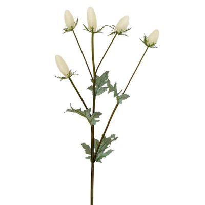 Artificial Furry Thistle Spray – 51Cml / White  |  Artificial Stems & Sprays Artificial Flowers Artificial Stems & Sprays