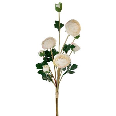 Artificial Ranunculus Bundle – 50Cml / White  |  Artificial Stems & Sprays Artificial Flowers Artificial Stems & Sprays