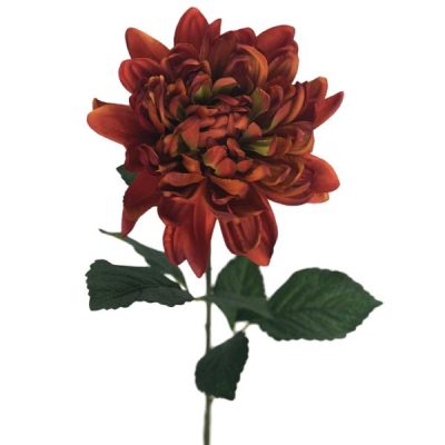 Autumn Dahlia Stem – 80Cml / Rust  |  Artificial Stems & Sprays Artificial Flowers Artificial Stems & Sprays