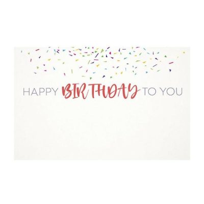 Confetti Birthday Card X 50  |  Cards & Envelopes Cards & Envelopes Cards & Envelopes