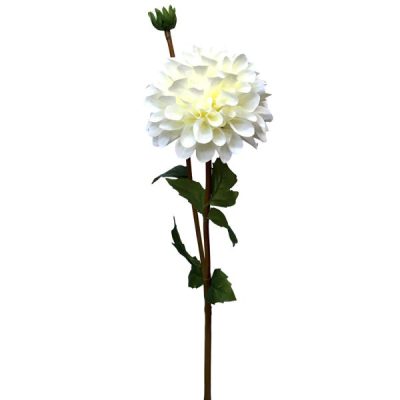 Dahlia – 65Cml / White  |  Artificial Stems & Sprays Artificial Flowers Artificial Stems & Sprays