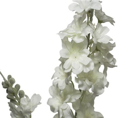 Danni Artificial Delphinium Spray – 84Cml / White  |  Artificial Stems & Sprays Artificial Flowers Artificial Stems & Sprays