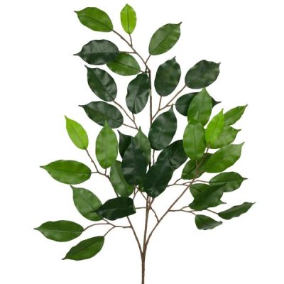 Ficus Leaf Spray – 67Cm / Green  |  Artificial Greenery Sprays Artificial Greenery Sprays Artificial Greenery Sprays