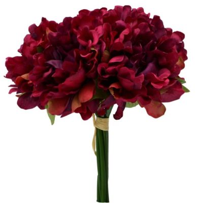 Flute Peony Bundle – 25Cm / Red (Dark Wine)  |  Artificial Bushes Artificial Bushes Artificial Bushes