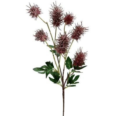 Frosted Sea Urchin Spray – 70Cml / Burgundy  |  Artificial Stems & Sprays Artificial Flowers Artificial Stems & Sprays