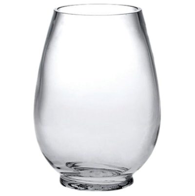 Glass Oval Footed Vase / 18.5Cmh  |  Glass Flared & Tapered Vases Glass Flared & Tapered Vases Glass Flared & Tapered Vases