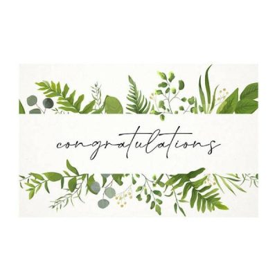 Green Leaf Congratulations Card X 50  |  Cards & Envelopes Cards & Envelopes Cards & Envelopes