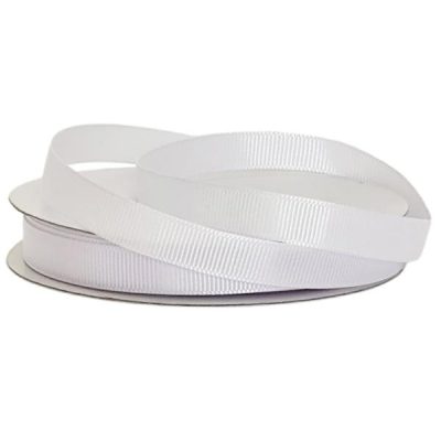 Grosgrain Ribbon – 10Mm X 25Mtr / White  |  Ribbon – Grosgrain Ribbon - Grosgrain Ribbon - Grosgrain