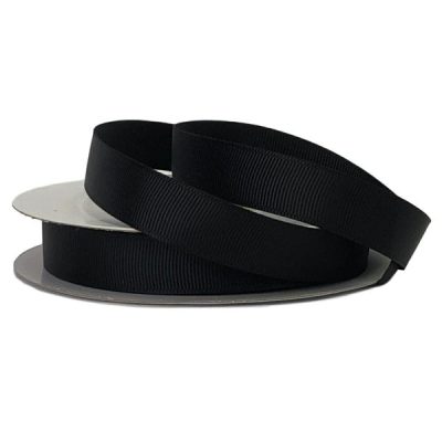 Grosgrain Ribbon – 15Mm X 25Mtr / Black  |  Ribbon – Grosgrain Ribbon - Grosgrain Black