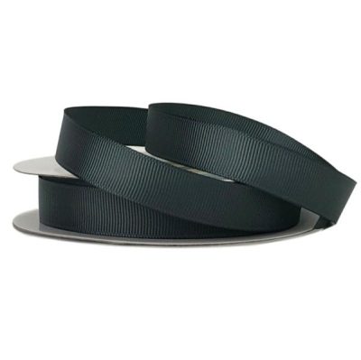 Grosgrain Ribbon – 15Mm X 25Mtr / Charcoal Grey  |  Ribbon – Grosgrain Ribbon - Grosgrain Charcoal Grey