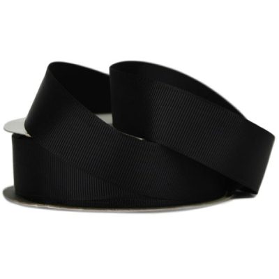 Grosgrain Ribbon – 25Mm X 25Mtr / Black  |  Ribbon – Grosgrain Ribbon - Grosgrain Black