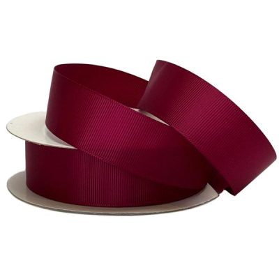 Grosgrain Ribbon – 25Mm X 25Mtr / Wine  |  Ribbon – Grosgrain Ribbon - Grosgrain Ribbon - Grosgrain