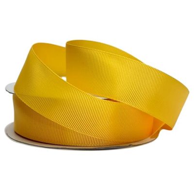 Grosgrain Ribbon – 25Mm X 25Mtr / Yellow  |  Ribbon – Grosgrain Ribbon - Grosgrain Ribbon - Grosgrain