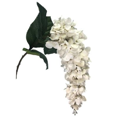 Hanging Hydrangea Stem – 115Cml / White  |  Artificial Hydrangeas Artificial Flowers Artificial Hydrangeas