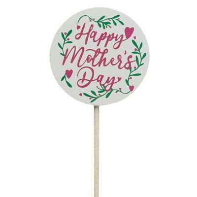 Happy Mother’s Day Wooden Pick (Pack Of 10Pcs) / 29Cml  |  Novelty Picks & Blackboards Florist Supplies Novelty Picks & Blackboards