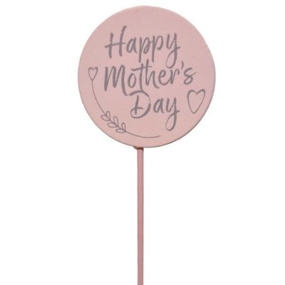 Happy Mother’s Day Wooden Pick (Pack Of 10Pcs) / Light Pink  |  Novelty Picks & Blackboards Florist Supplies Novelty Picks & Blackboards