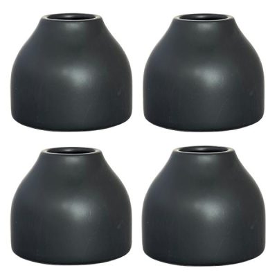 Hive Vessel Ceramic Vase (Set/4) – 5Cmd X 9Cmh / Black  |  Ceramic Vases Vases Black