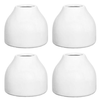 Hive Vessel Ceramic Vase (Set/4) – 5Cmd X 9Cmh / White  |  Ceramic Vases Ceramic Vases Black