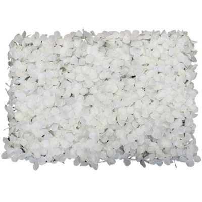 Hydrangea Petal Panel – 40Cm X 60Cm / White  |  Artificial Wall Panels Greenery Artificial Wall Panels