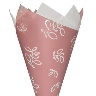 Leafy Branch Poly – 37Mic 50Cm X 70Cm X 100Sheets / Dusty Rose  |  Wrapping – Cello Sheets & Bags Ribbon & Wrapping Dusty Rose