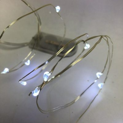 Led String Lights On Wire X 2M / Cool White (Pack Of 4)  |  Lights Florist Supplies Cool White