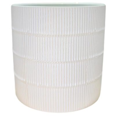 Lg Linea Ceramic Vase – 15.5Cmdiam X 15.5Cmh / White  |  Ceramics & Cement Ceramics & Cement Ceramics & Cement