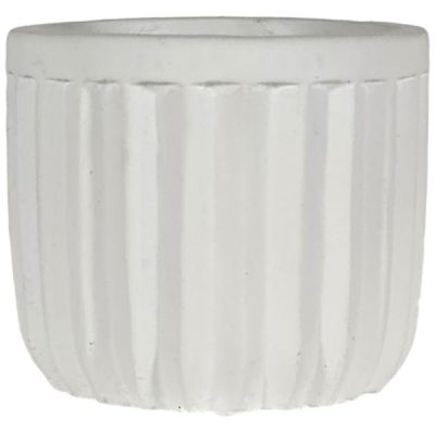 Lg Roma Cement Vase – 14Cmd X 12Cmh / White  |  Ceramics & Cement Ceramics & Cement Ceramics & Cement