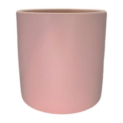 Lg Verona Cylinder Ceramic Vase – 15.5Cmd X 15.5Cmh / Satin Matte Light Pink  |  Ceramics & Cement Ceramics & Cement Ceramics & Cement