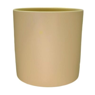 Lg Verona Cylinder Ceramic Vase – 15.5Cmd X 15.5Cmh / Satin Matte Nude  |  Ceramics & Cement Ceramics & Cement Ceramics & Cement