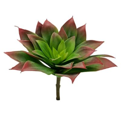 Lipstick Echeveria Succulent- 17Cmd X 18Cmh / Green/Red  |  Artificial Succulents Artificial Succulents Artificial Succulents