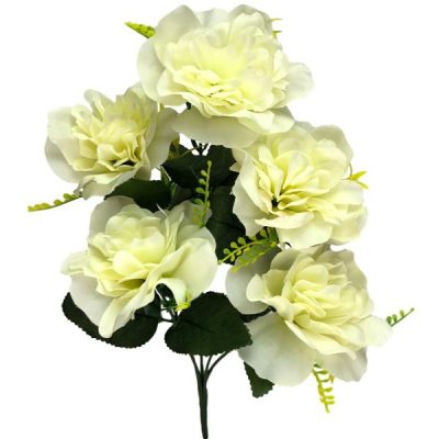 Lucy Peony Bush X 5 – 36Cml / White  |  Artificial Budget Range Artificial Budget Range Artificial Budget Range