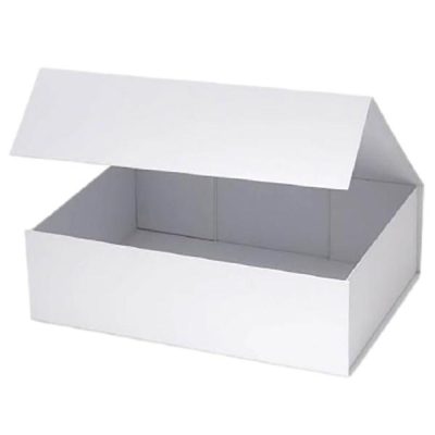 Magnetic Close Box 330Mmx235Mmx95Mm, Collapsible /Matte White  |  Magnetic Boxes Gift Packaging Magnetic Boxes