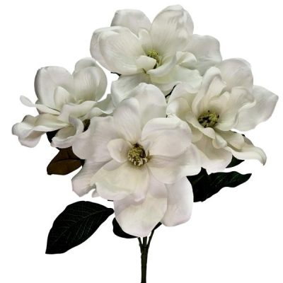 Magnolia Bush X 5 55Cm / White  |  Artificial Bushes Artificial Bushes Artificial Bushes