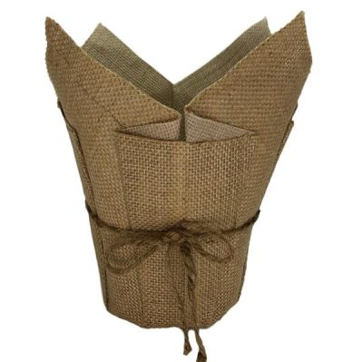 Med Hessian Hanky Pot Cover W/Pvc Lining – Suits 6″ Pot – Top 18Cmd X 15.5Cmh/23Cmoh  |  Hessian & Jute Hessian & Jute Hessian & Jute