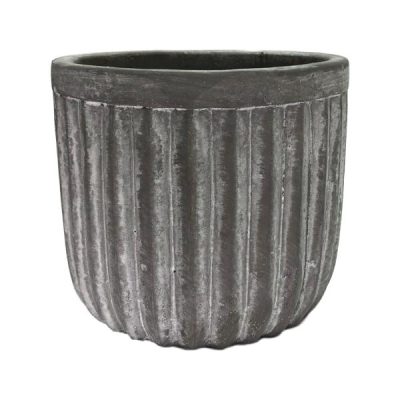 Med Roma Cement Vase – 12Cmd X 11Cmh / Grey  |  Ceramics & Cement Ceramics & Cement Ceramics & Cement