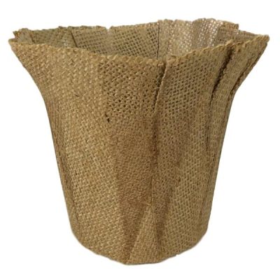 Medium Hessian Frilly Pot Bag W/Liner – 7.5Cmd X 12Cmh  |  Flower & Plant Baskets Flower & Plant Baskets Flower & Plant Baskets