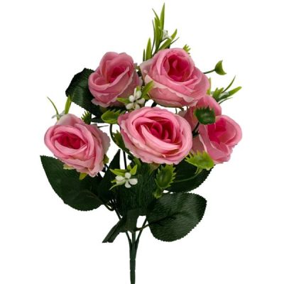 Mini Rose Bush – 30Cml / Light Pink  |  Artificial Roses Artificial Budget Range Artificial Budget Range