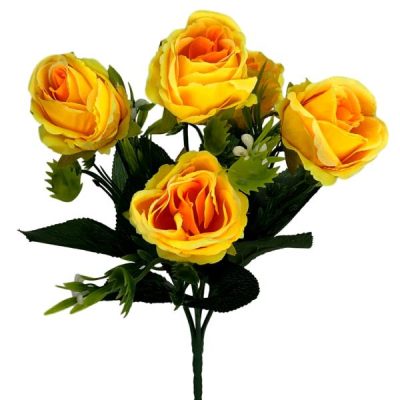 Mini Rose Bush – 30Cml / Yellow  |  Artificial Budget Range Artificial Budget Range Artificial Budget Range